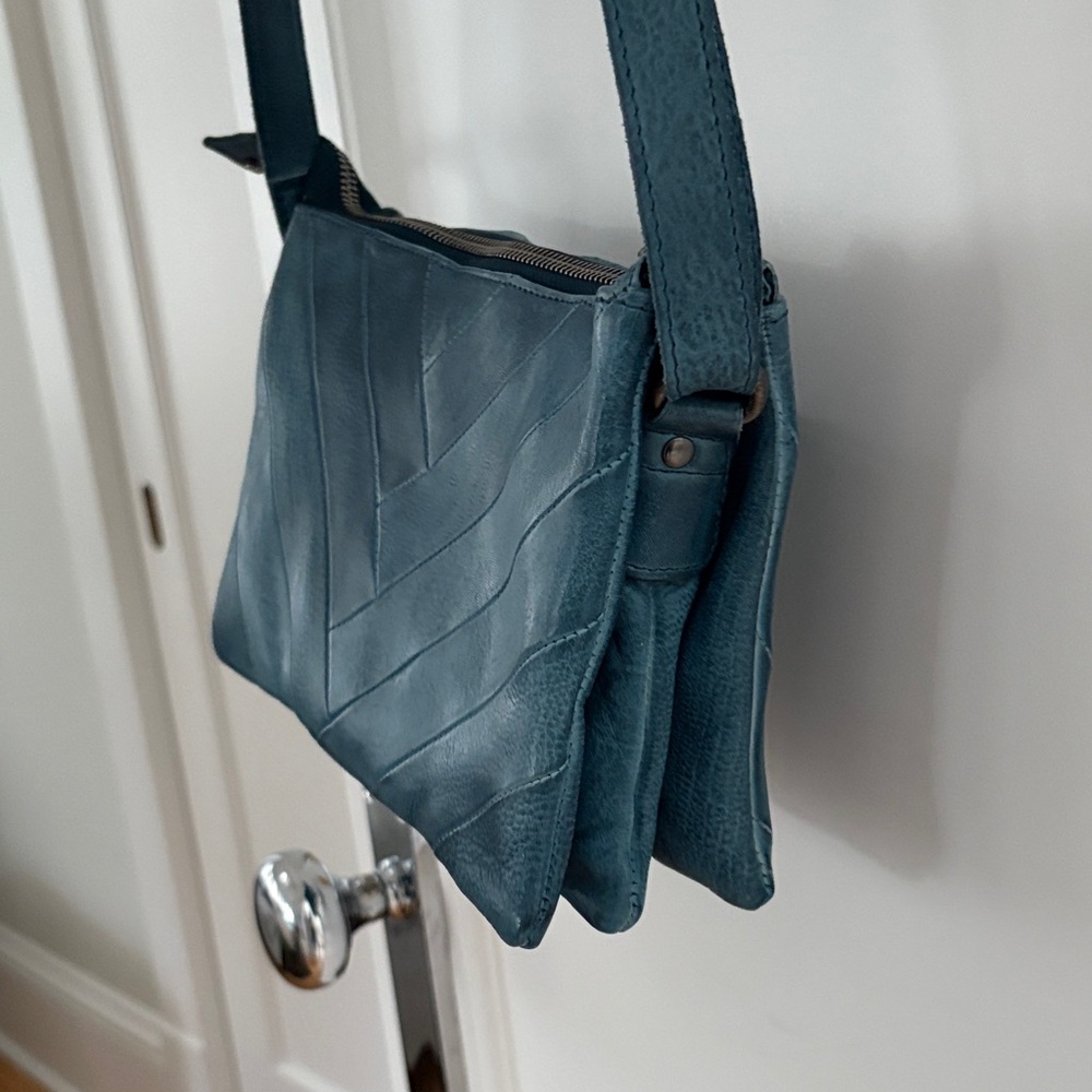 Latico Leather Blue Crossbody Bag - Picture 4 of 9
